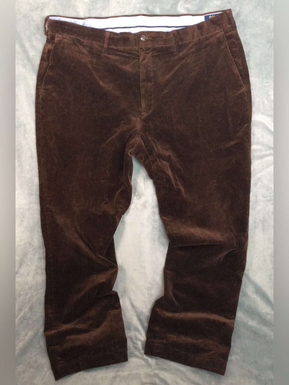 Polo Ralph Lauren Men's Brown Corduroy Trousers - Classic Casual Pant 44Bx34